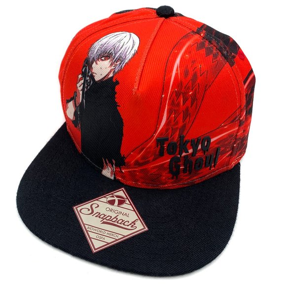 Tokyo Ghoul Snapback Hat Red Sui Ishida Manga Raised Stitched Logo - Picture 1 of 7